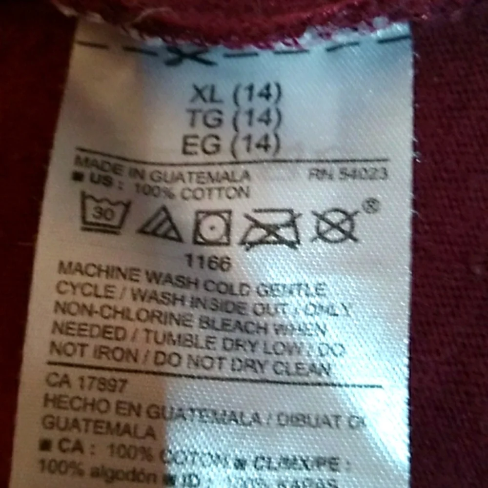 Old Navy, Girls Maroon XL, Short Sleeve Top